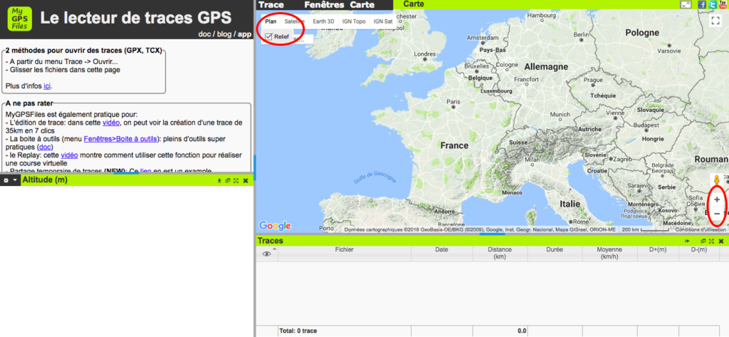 Outil Fichier Trace GPS