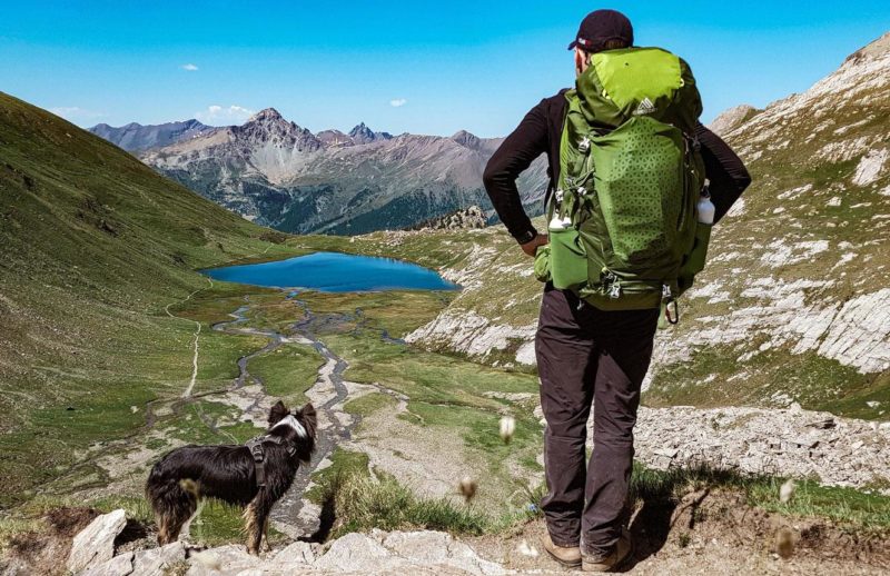 Randonnée avec un chien dans le Queyras