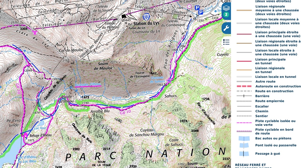 Carte IGN Légende