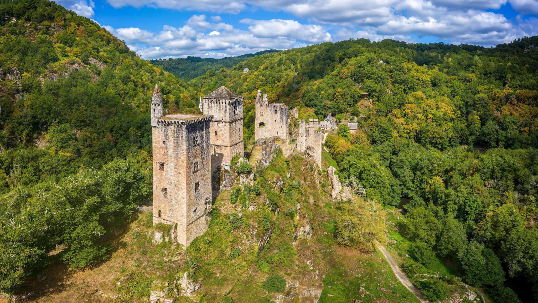 Tours de Merle vu de drone