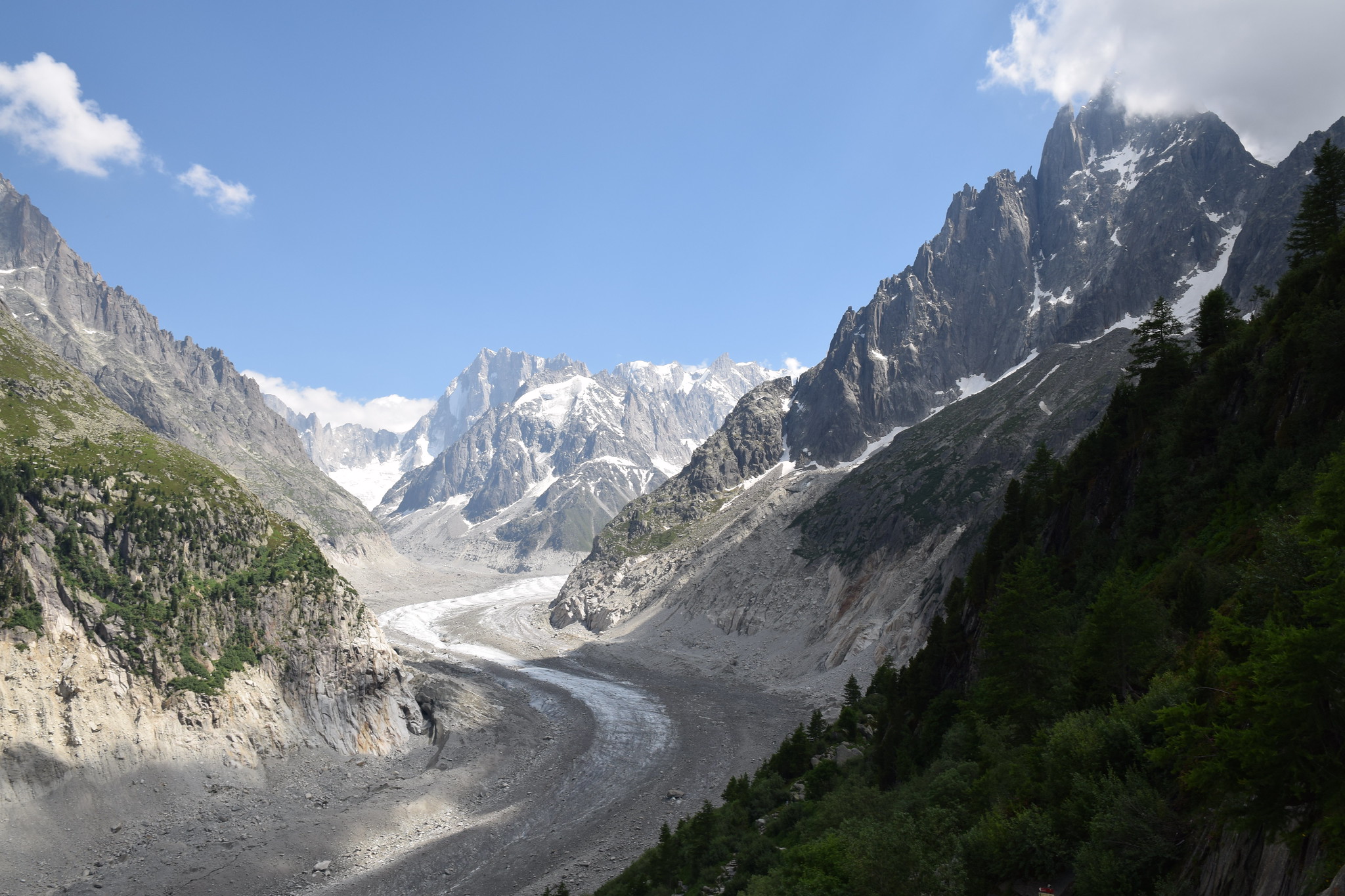 Mer de glace improbable en train